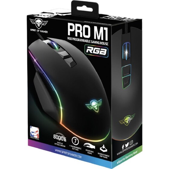 Gaming Ενσύρματο Ποντίκι Spirit Of Gamer Pro-M1 8000 DPI RGB - Μαύρο image 2
