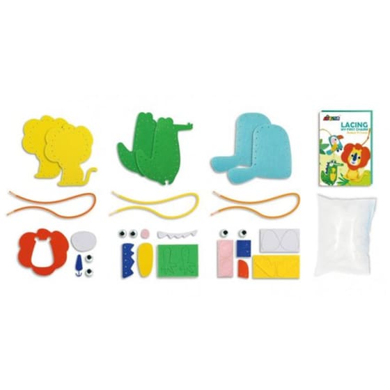 Παιδικό Σετ Ραπτικής Κούκλες Diy Avenir Lacing Animal Friends image 3
