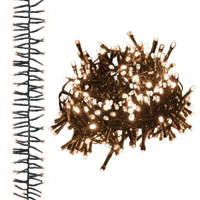 Λάμπακια Cluster Vidaxl Με 2000 LED Από PVC 17m - Θερμό Λευκό