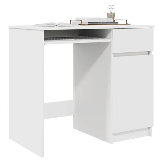 Γραφείο VidaXL από Επεξεργασμένο Ξύλο 86x49x76 cm - Λευκό image 3