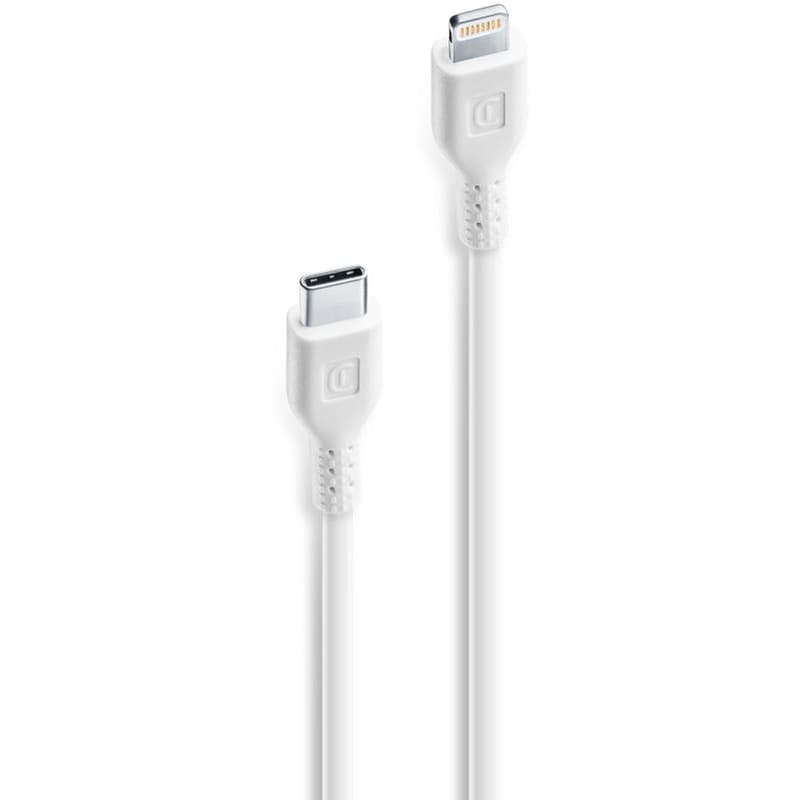 CELLULAR LINE Καλώδιο Φόρτισης Cellular Line Power Cable USB-C σε Lightning 60cm - Λευκό