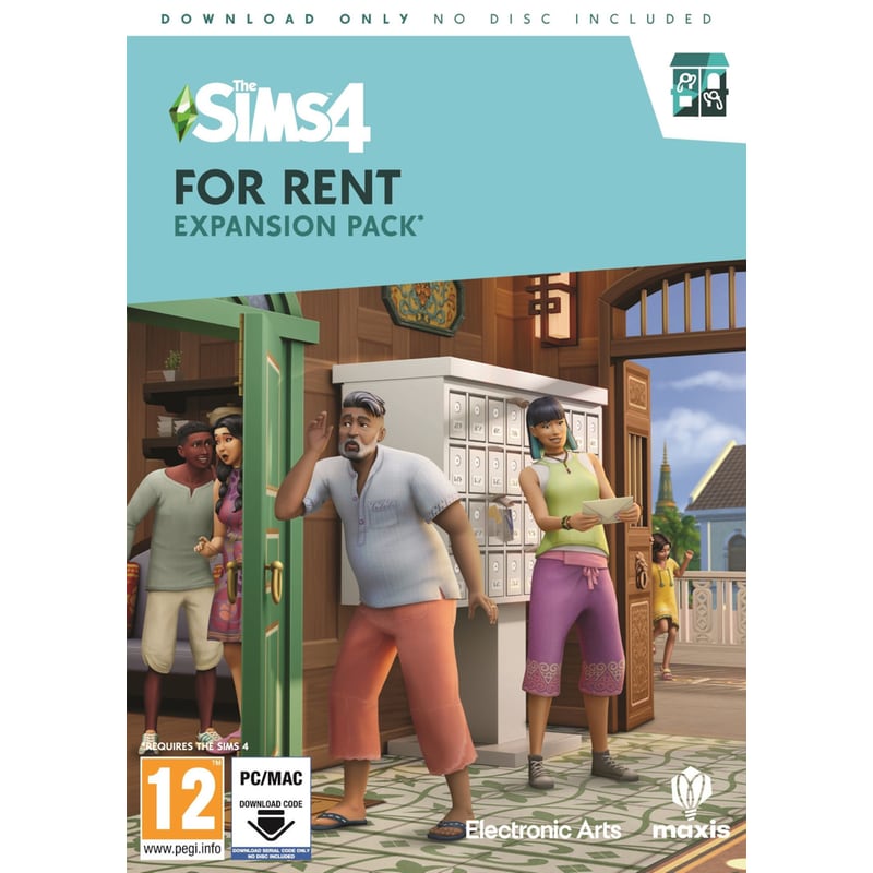 EA The Sims 4 For Rent Expansion Pack (Code in a Box) - PC