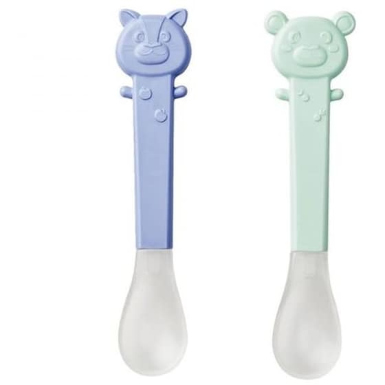 Κουτάλια Φαγητού Saro Soft Tip Μέντα/Σιέλ - 2 Τμχ image 0