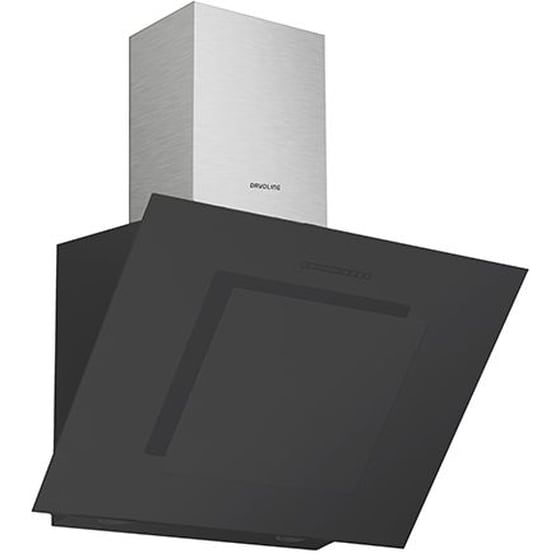 DAVOLINE FEEL BL GLASS 90 90 cm Μαύρο Απορροφητήρας Καμινάδα - Τζάκι image 0