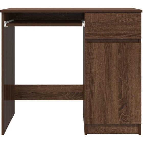Γραφείο VidaXL από Επεξεργασμένο Ξύλο 86x49x76 cm - Καφέ Δρυς image 5
