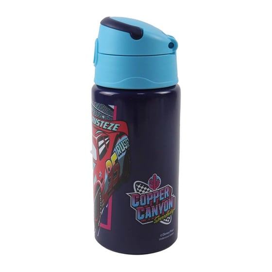 Παγούρι Gim Flip Αλουμινίου Cars 500 ml Μπλε image 2