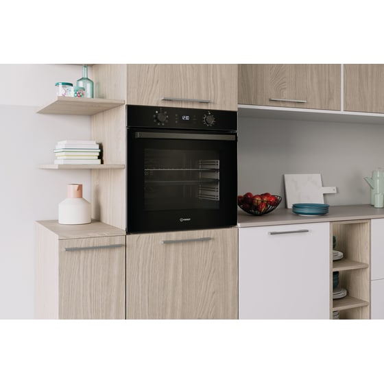 Indesit IO K55C B 71Lt Μαύρο Εντοιχιζόμενος Φούρνος Άνω Πάγκου image 4