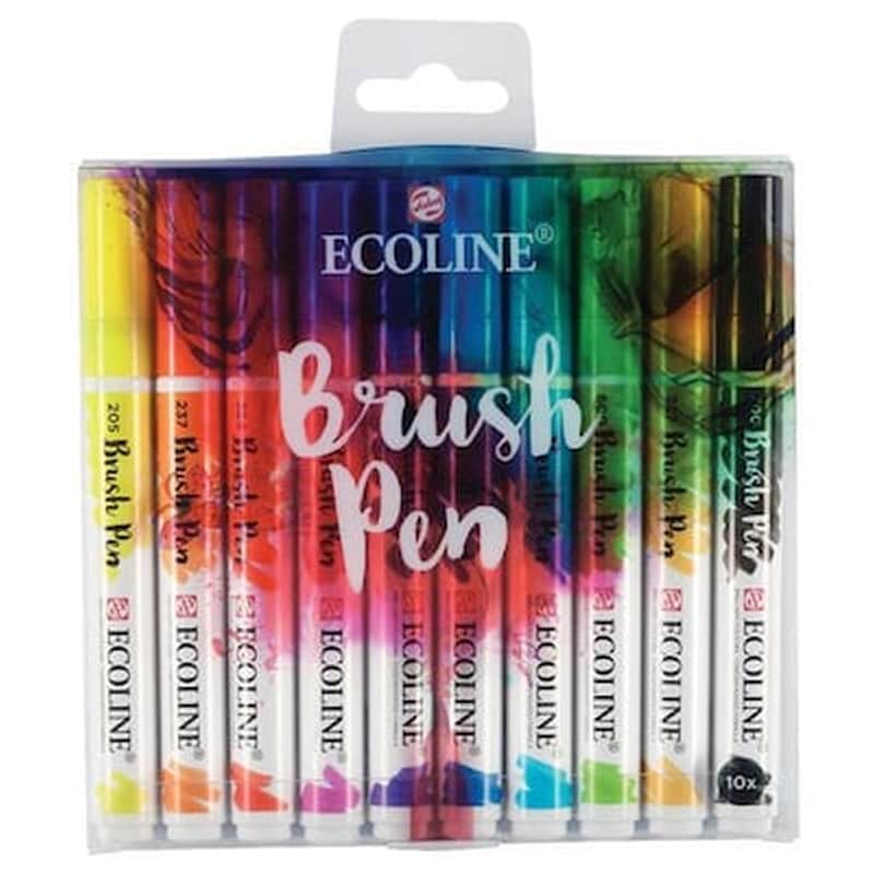 TALENS Μαρκαδόροι Talens Ecoline Brushpen Σετ 10 Τεμ.