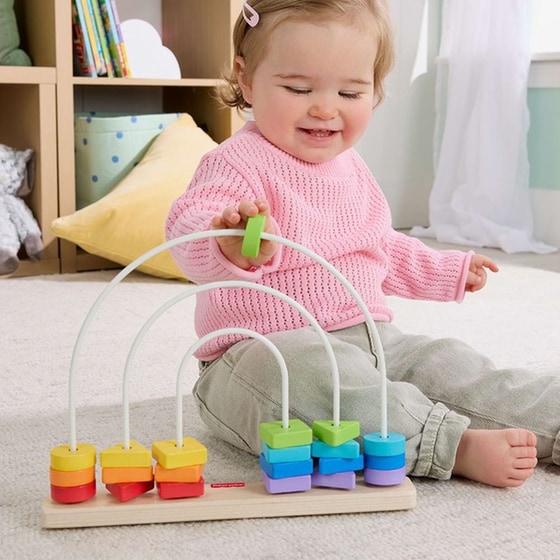 Ξύλινο Σετ Χάντρες Fisher-Price Ουράνιο Τόξο image 4