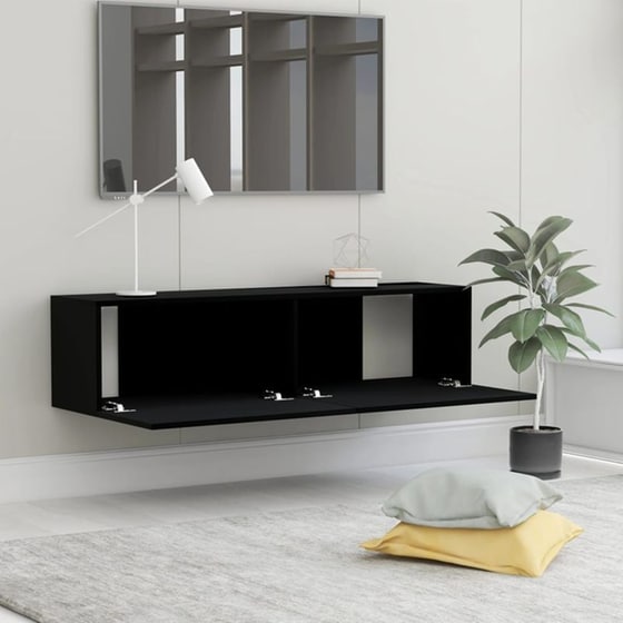 Έπιπλο Τηλεόρασης VidaXL από Μοριοσανίδα 120x30x30cm - Μαύρο image 6