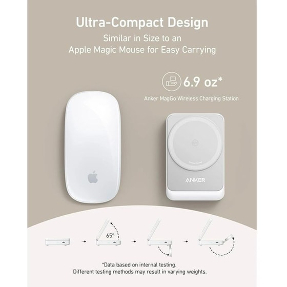 Ασύρματος Φορτιστής ANKER MagGo 3-in-1 Charging Station Qi2 Certified 15W - White image 1