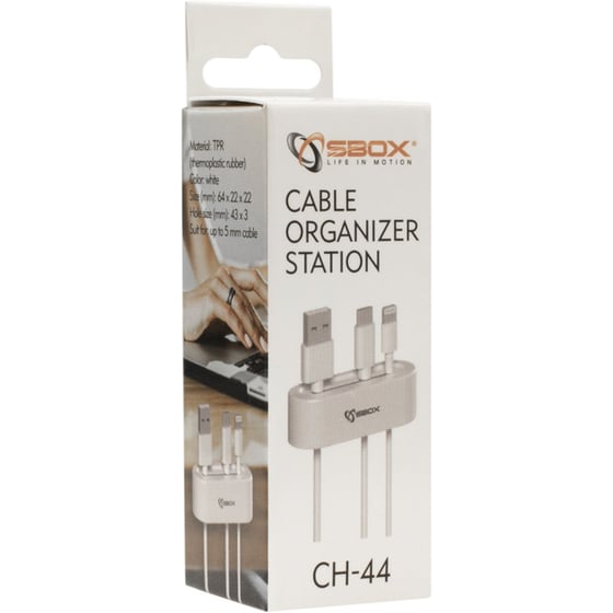 Διαχειριστής Καλωδίων Sbox CH-44 - Λευκό image 2