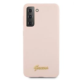 Θήκη Samsung Galaxy S21 - Guess Vintage Script Logo Collection - Ροζ