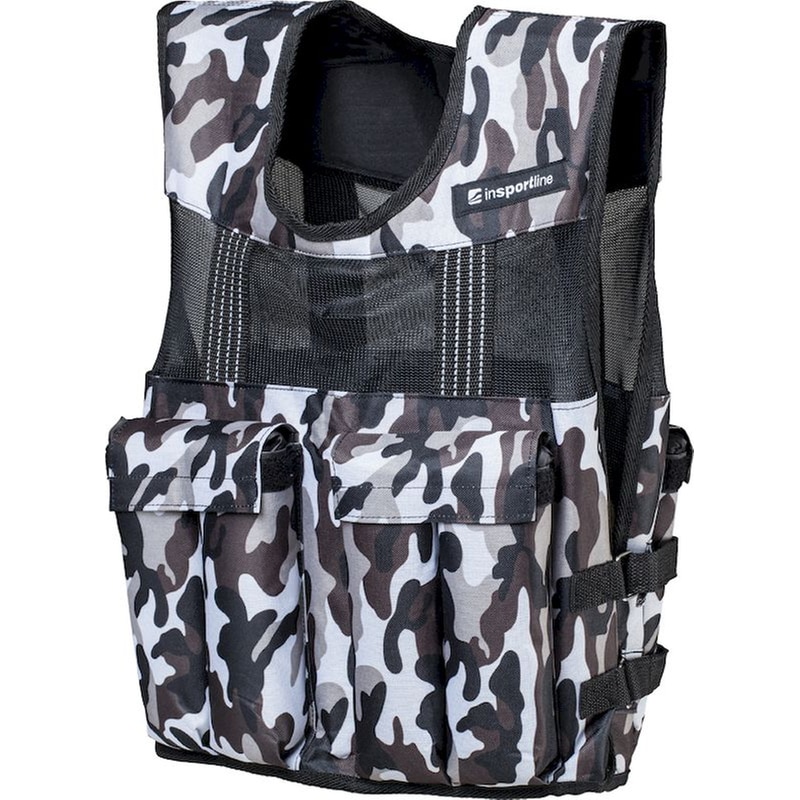 Γιλέκο 10kg Ρυθμιζόμενου Βάρους InSPORTline Dracus με 8x1.2kg Αφαιρούμενα Βάρη - Παραλλαγή