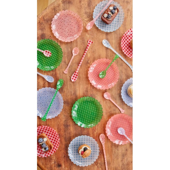 Πιάτο Ακρυλικό Rice 15 cm - Πουά Κοραλί image 3