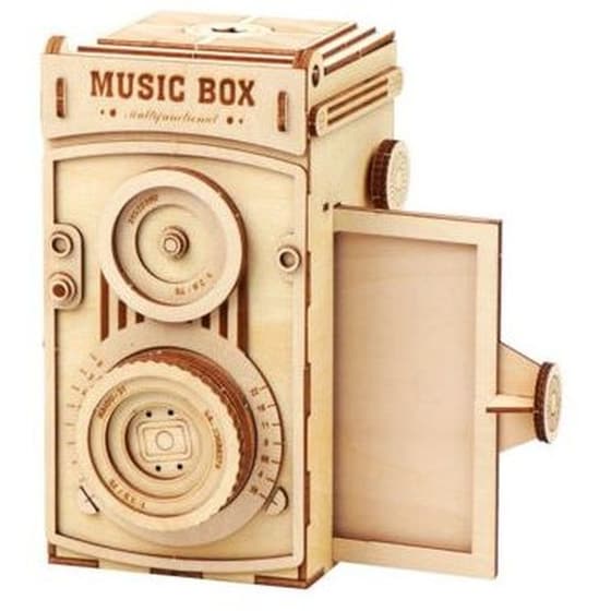 Ξύλινη Κατασκευή Vintage&nbsp;Camera&nbsp;Music&nbsp;Box image 1