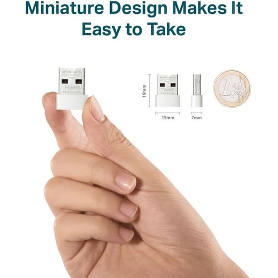 Mercusys MW150US USB Αντάπτορας Δικτύου Ασύρματη Σύνδεση 150Mbps image 2