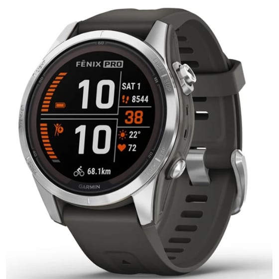 Smartwatch Garmin Fenix 7S Pro Solar 42mm - Silver with Graphite image 2
