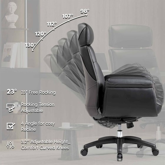 Καρέκλα Γραφείου - Eureka Ergonomic Erk-oc-003-b Royal Black image 3