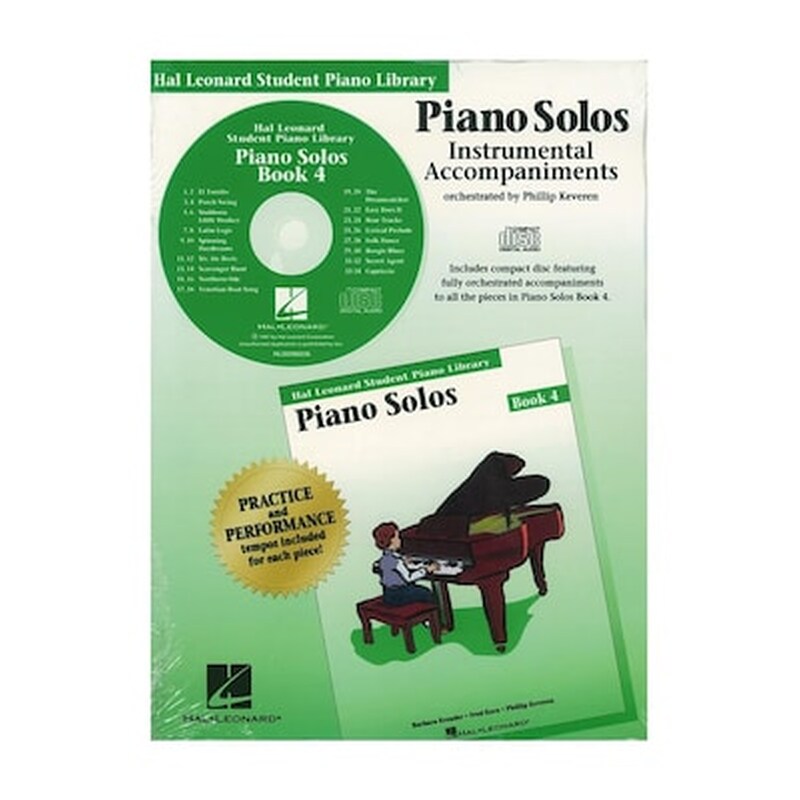 HAL LEONARD Hal Leonard Student Piano Library - Piano Solos, Book 4 (cd Accompaniment)