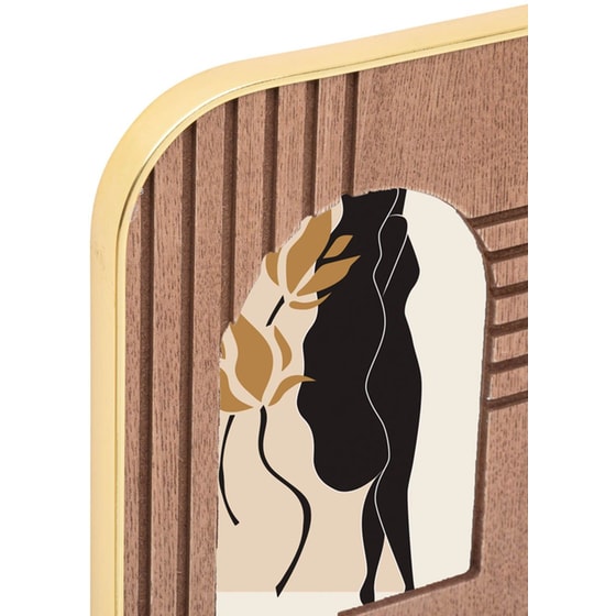 Κορνίζα Τοίχου Spitishop MDF 30x1.5x37 cm - Καφέ image 1