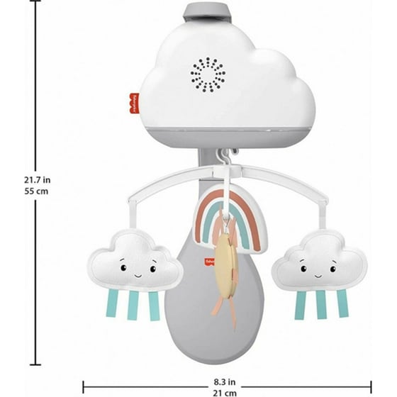 Fisher Price Περιστρεφόμενο Μόμπιλε Κούνιας με Ουράνιο Τόξο,Μουσική & Αισθητήρα Ανίχνευσης Κλάματος image 4