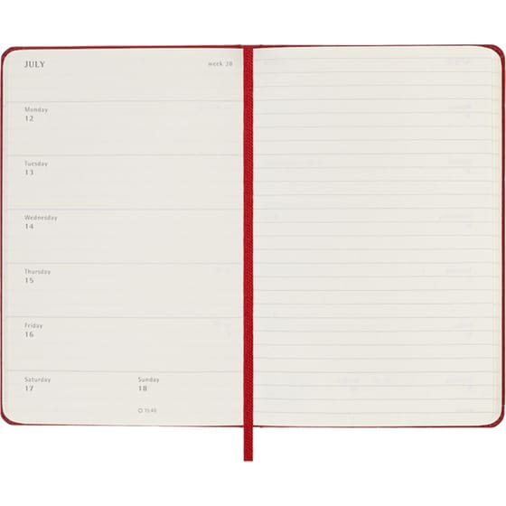 Ημερολόγιο Εβδομαδιαίο 2027 Moleskine 18Μ Pocket Hardcover Κόκκινο image 2
