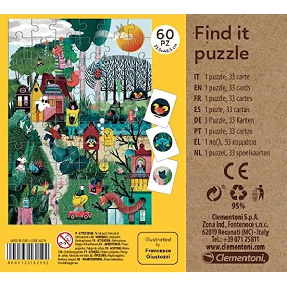 Clementoni-16219-find It Into My Garden 16219 Children's Jigsaw Puzzle Multi-coloured image 4