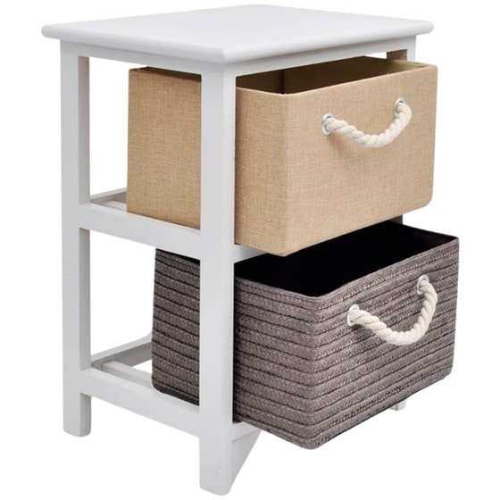 Κομοδίνο Vidaxl Από Ξύλο Παυλώνιας 35x27x48 cm - Πολύχρωμο image 3