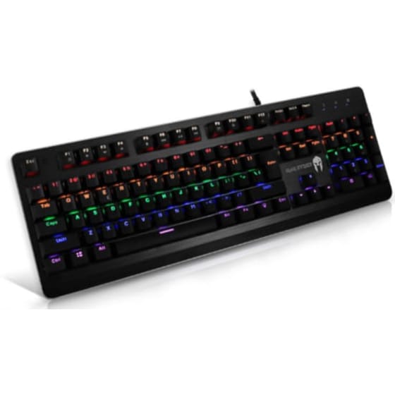 NOD Iron Strike Gaming Μηχανικό Ενσύρματο Πληκτρολόγιο με Xinda Blue διακόπτες και RGB φωτισμό (US) image 1