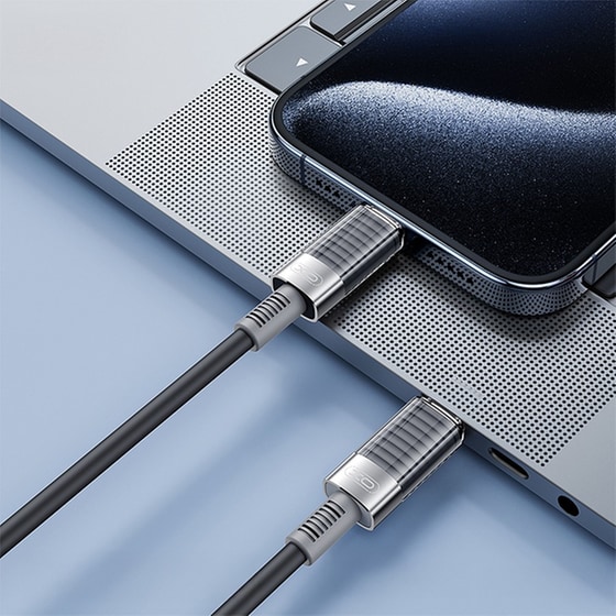 Καλώδιο XO NB-Q282B USB-C Male σε USB-C Male 1m - Μαύρο image 1