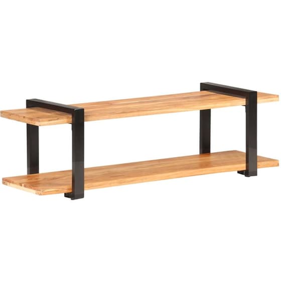Έπιπλο Τηλεόρασης VidaXL από Ξύλο 130x40x40cm - Kαφέ/Μαύρο image 8