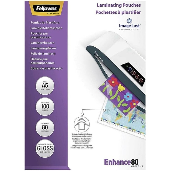 Φύλλα Πλαστικοποίησης  Fellowes 5306002 - A5 - 100 Φύλλα image 0