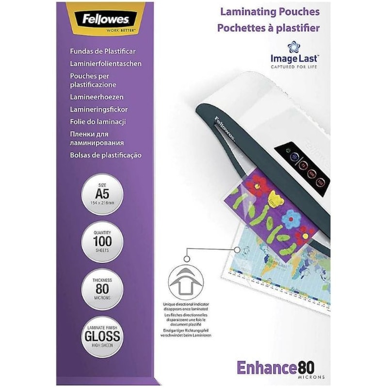FELLOWES Φύλλα Πλαστικοποίησης Fellowes 5306002 - A5 - 100 Φύλλα