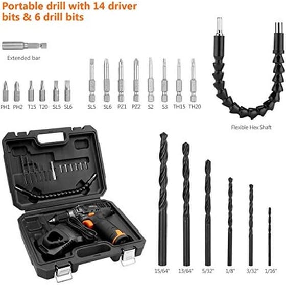 Tacklife Pcd01b Ασύρματο Τρυπάνι Με Αξεσουάρ image 1