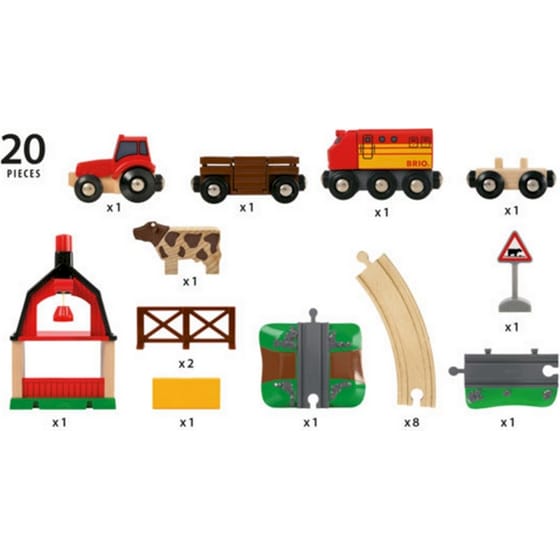 Brio World  Σετ Παιχνιδιού Αγρόκτημα με Σιδηροδρομικό & Τρενάκι (33719) image 1