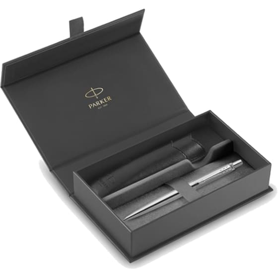 Σετ Στυλό & Θήκη Parker Jotter Core Steel CT Ballpoint (2 Τεμάχια) image 0