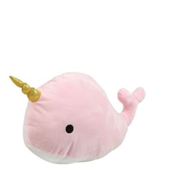 Kiokids Βελούδινο Μαξιλάρι Ροζ Μονόκερος 45x22εκ.