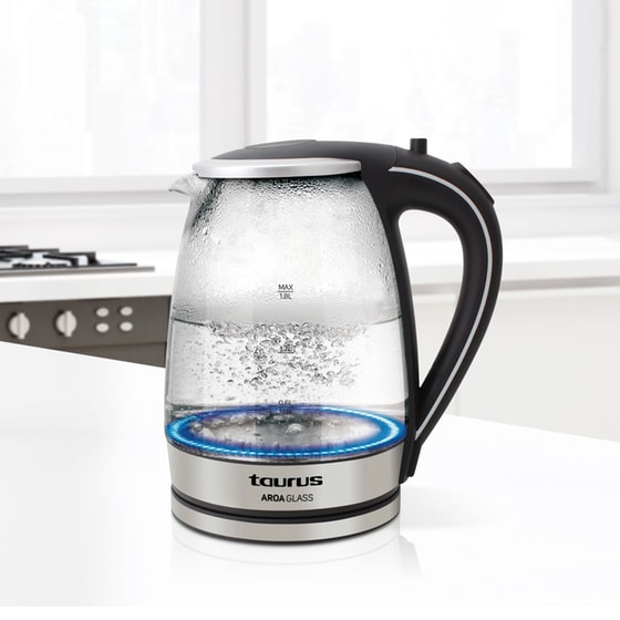 TAURUS AROA GLASS 2200 W 1.8 L Ασημί/Μαύρο Βραστήρας image 2