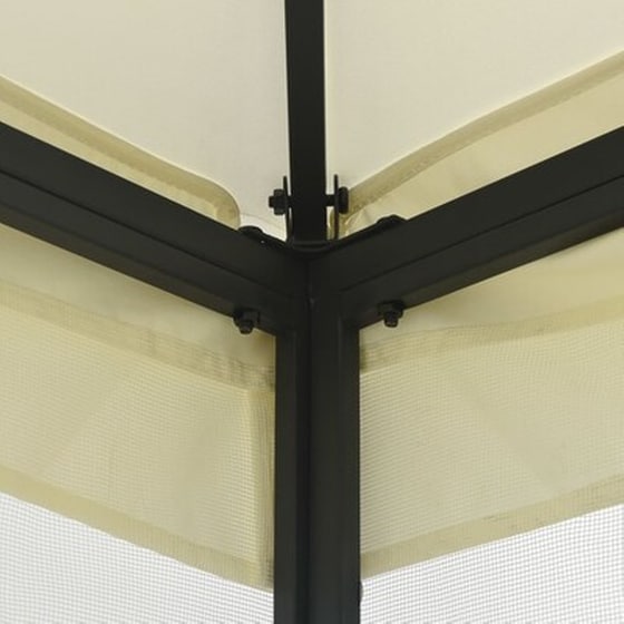 Κιόσκι Vidaxl Ατσάλινο με Κουρτίνες 3x4x265cm - Κρεμ image 2