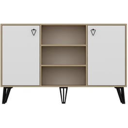 Μπουφές 24Mall Tono Sapphire από Μοριοσανίδα 140x40x96 cm - Καφέ/Λευκός