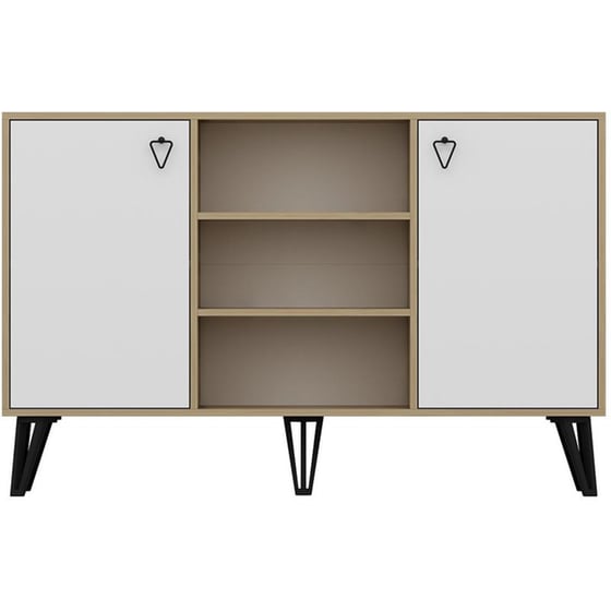 Μπουφές 24Mall Tono Sapphire από Μοριοσανίδα 140x40x96 cm - Καφέ/Λευκός image 0