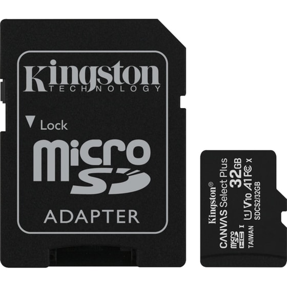 Kingston Canvas Select Plus microSDHC 32GB Class 10 U1 V10 A1 UHS-I με αντάπτορα image 0