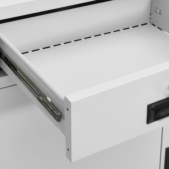 Ντουλάπι Γραφείου VidaXL από Ατσάλι 90x40x102 cm - Ανοιχτό Γκρι image 9