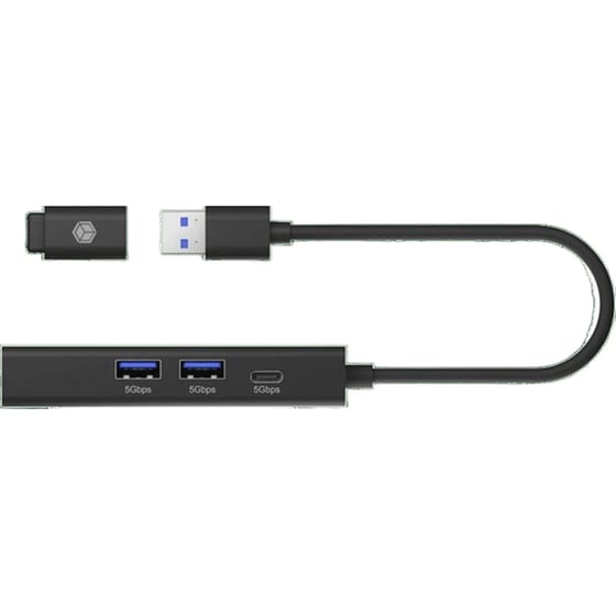 Icy Box IB-HUB1439-LAN USB Hub 3-Port συμβατό με USB-A και USB-C image 2