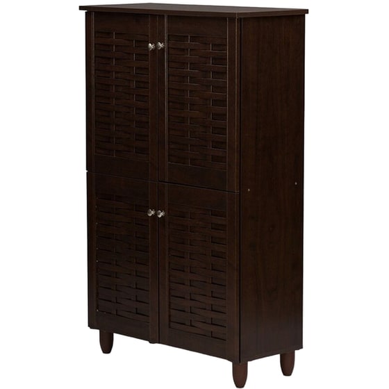 Παπουτσοθήκη Warren Plus από Μοριοσανίδα 77x33.5x123.5 cm - Wenge image 0