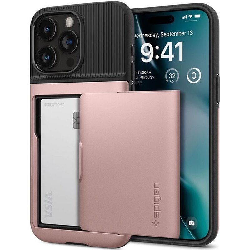 SPIGEN Θήκη Apple iPhone 15 Pro - Spigen Slim Armor Cs - Ροζ