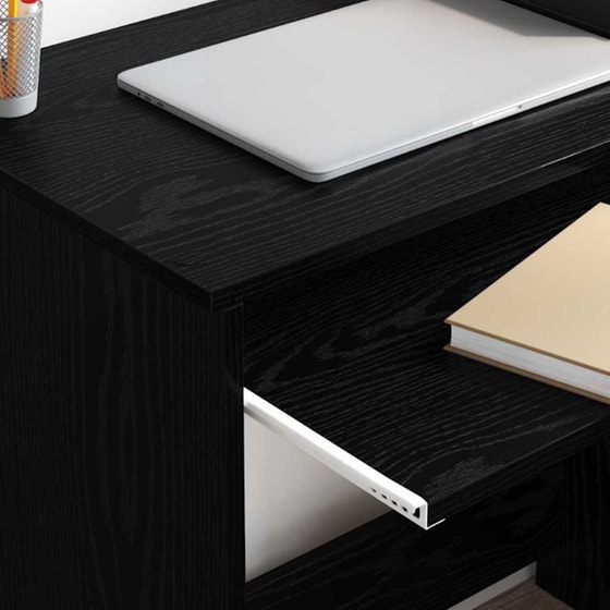 Γραφείο VidaXL από Επεξεργασμένο Ξύλο 120,5x44x88,5 cm - Μαύρη Οξιά image 1