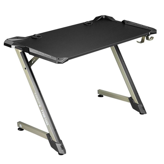 Γραφείο Gaming Eureka Ergonomic από Carbon Fiber 112x63.5cm - Μαύρο image 0