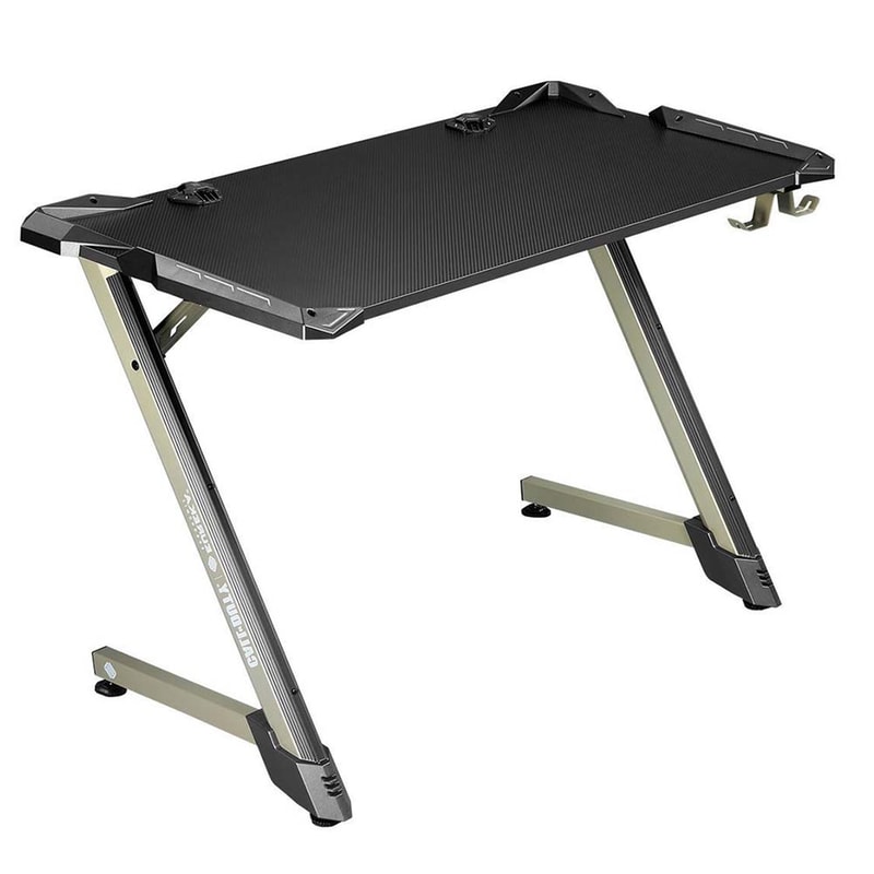 EUREKA ERGONOMIC Γραφείο Gaming Eureka Ergonomic από Carbon Fiber 112x63.5cm - Μαύρο